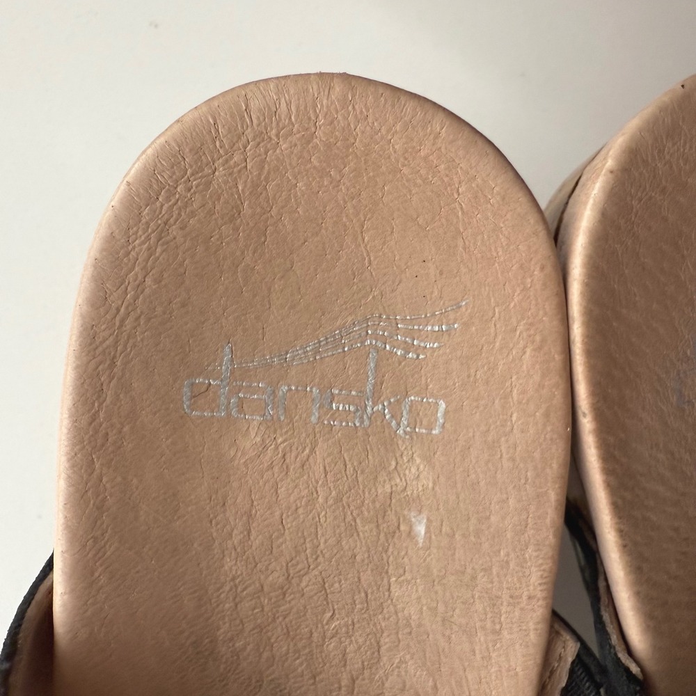 Dansko Ashlee Burnished Black Sling Back Block Heel Comfort Sandal EU 41 US 10 - Picture 7 of 8